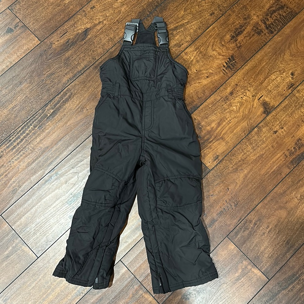 Girls black snow bib